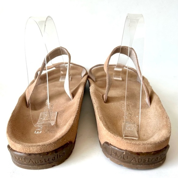 EMU Australia Lorikeet Tan Suede Two Strap Slide Sandal Almond Size 11 - Picture 9 of 11